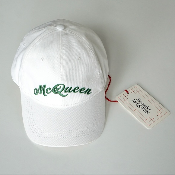 Alexander McQueen Logo Embroidered Hat NWT - Picture 4 of 5